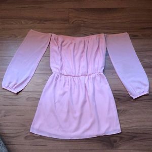 Light pink off the shoulder Tobi dress